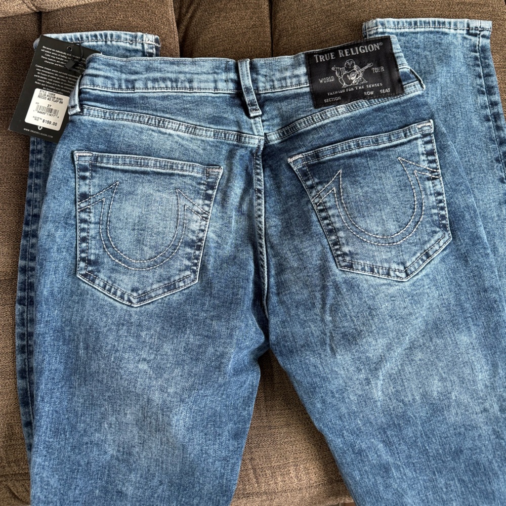 NWT True Religion Relaxed Fit Blue Jeans sz 27 Rocco Relaxed Skinny